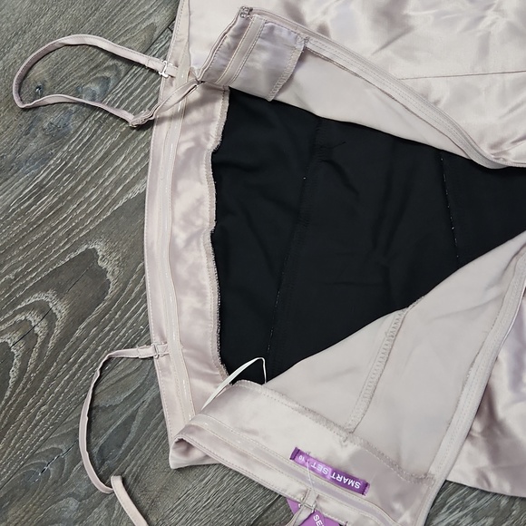 Strapless short black lace and tan dress Size 10 - Picture 5 of 7